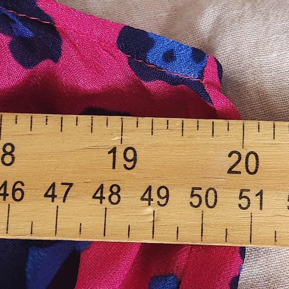 Anthropologie Conditions Apply Animal Print Tank Top Tie Back Pink Leopord M - Picture 8 of 9